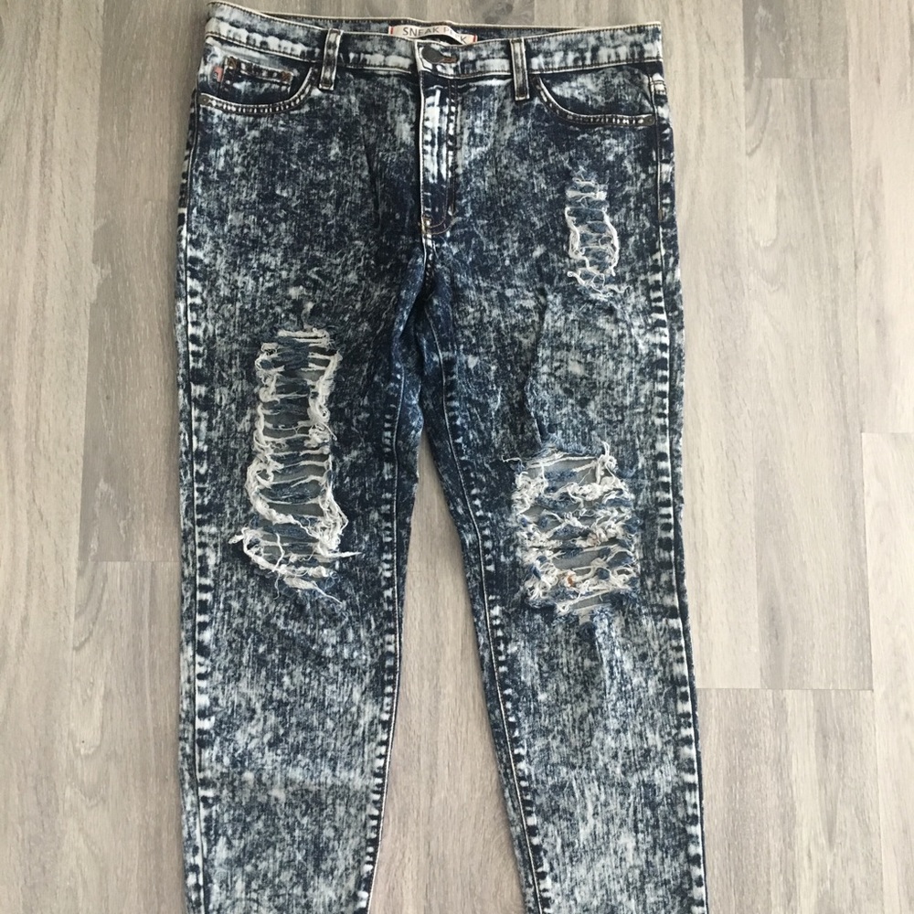 Acid Distressed Jeans - Picture 1 of 3